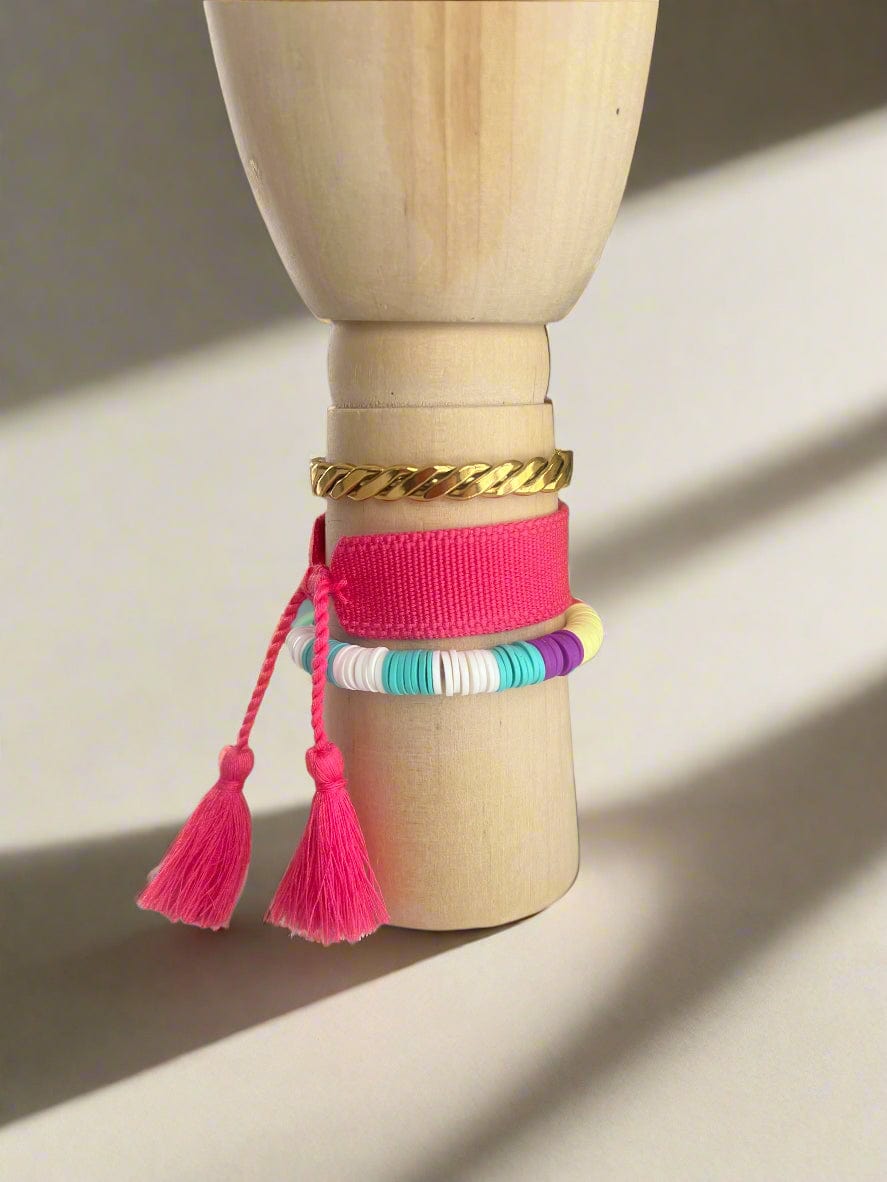 Summer Days bracelet - Fuchsia pink