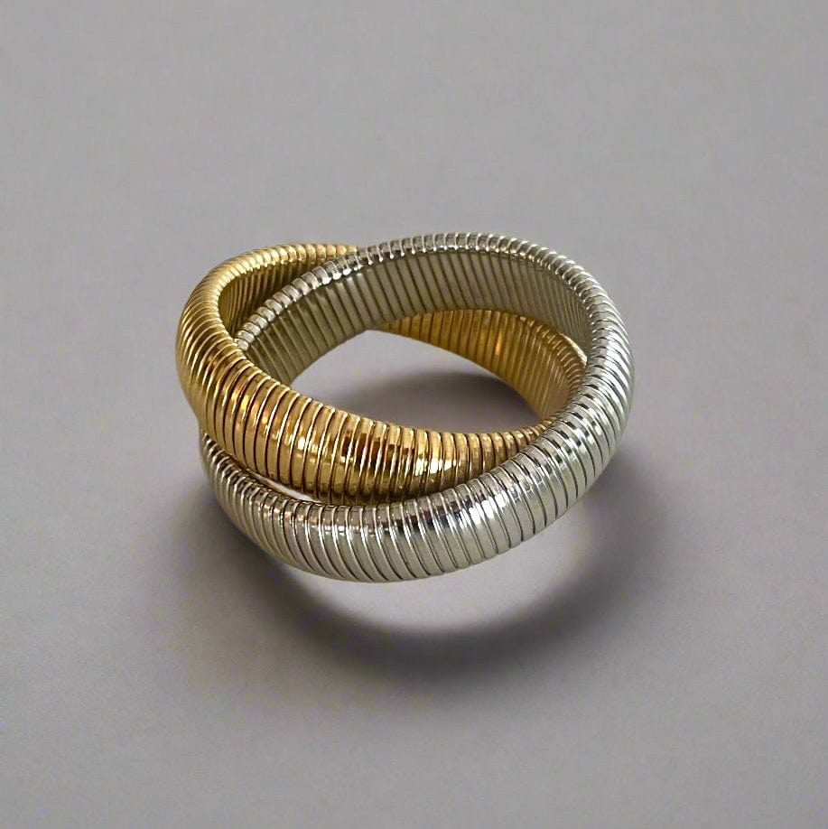 Gold & Silver stretchy Infinity bracelet