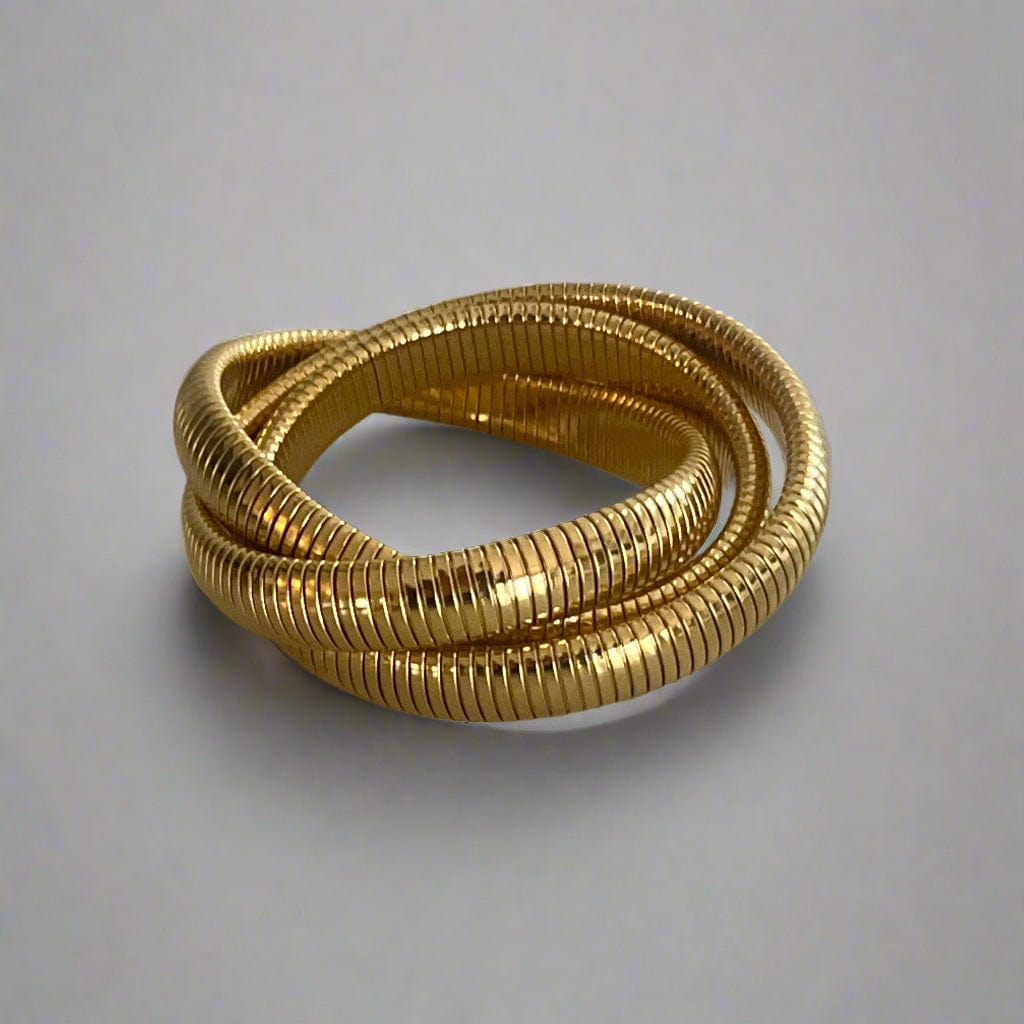 Gold 3-band stretchy Infinity bracelet