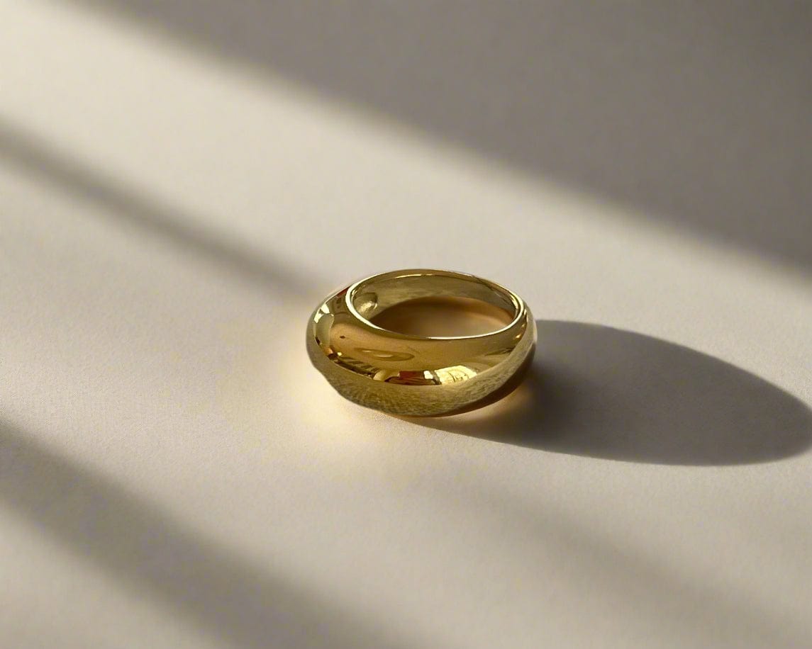 Gold bubble ring