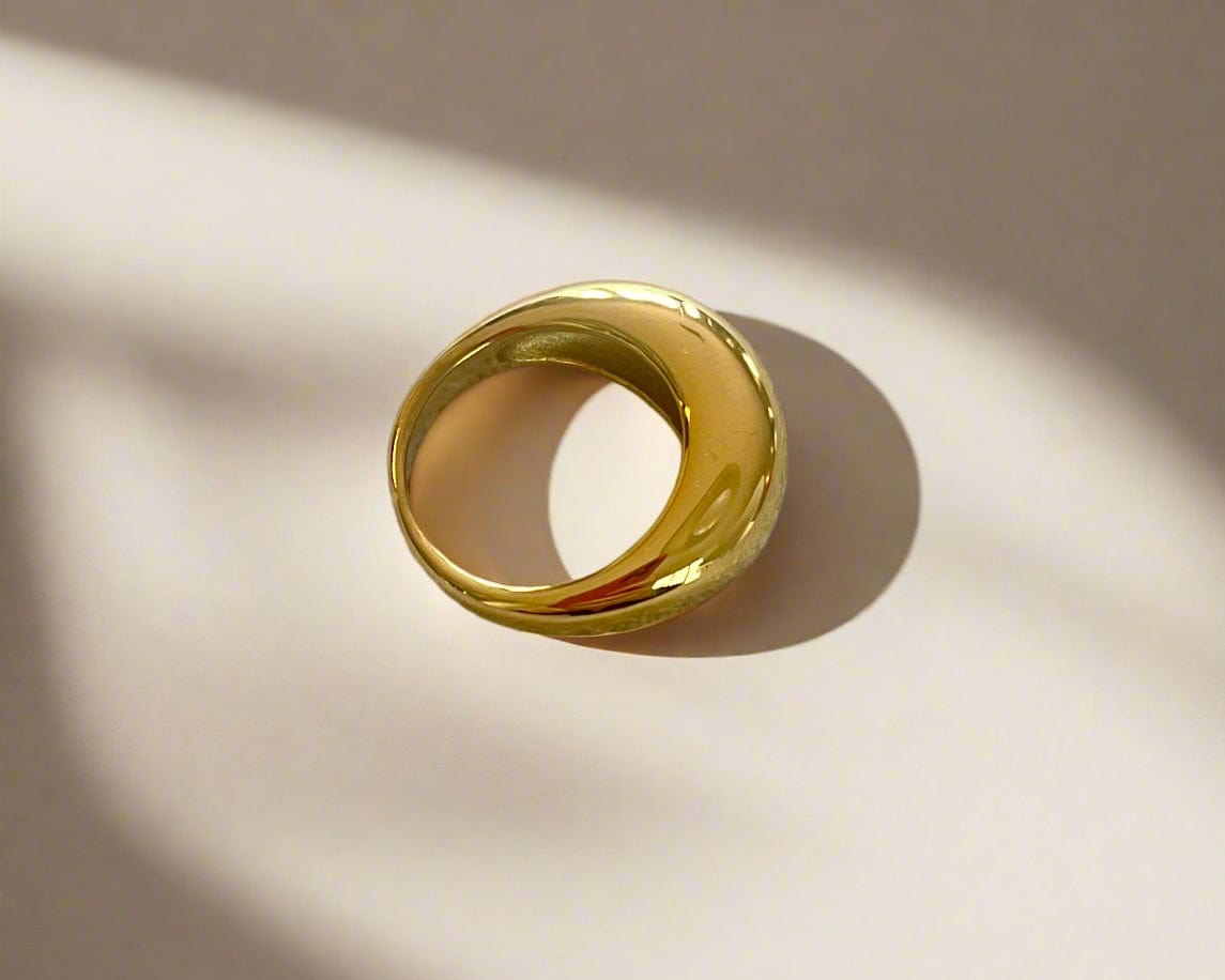 Gold bubble ring