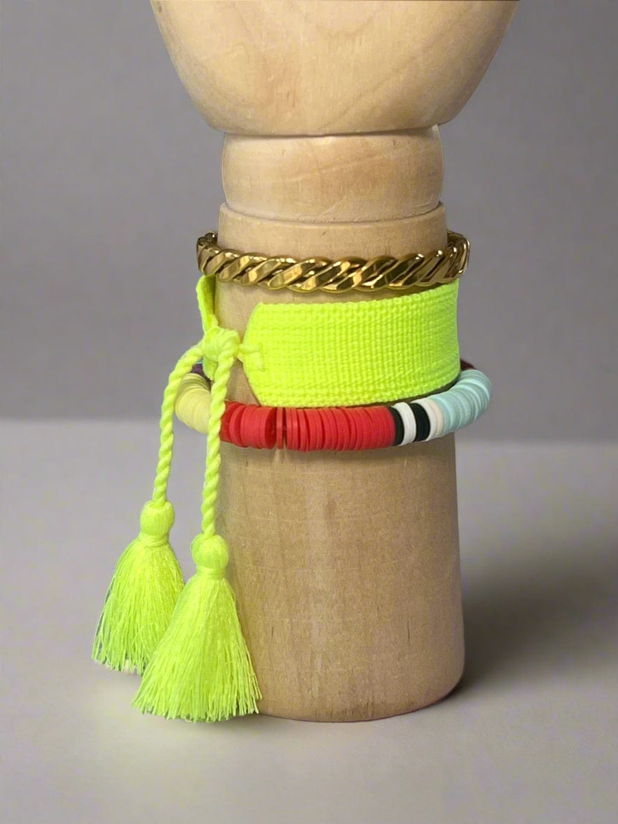 Summer Days bracelet - Neon yellow