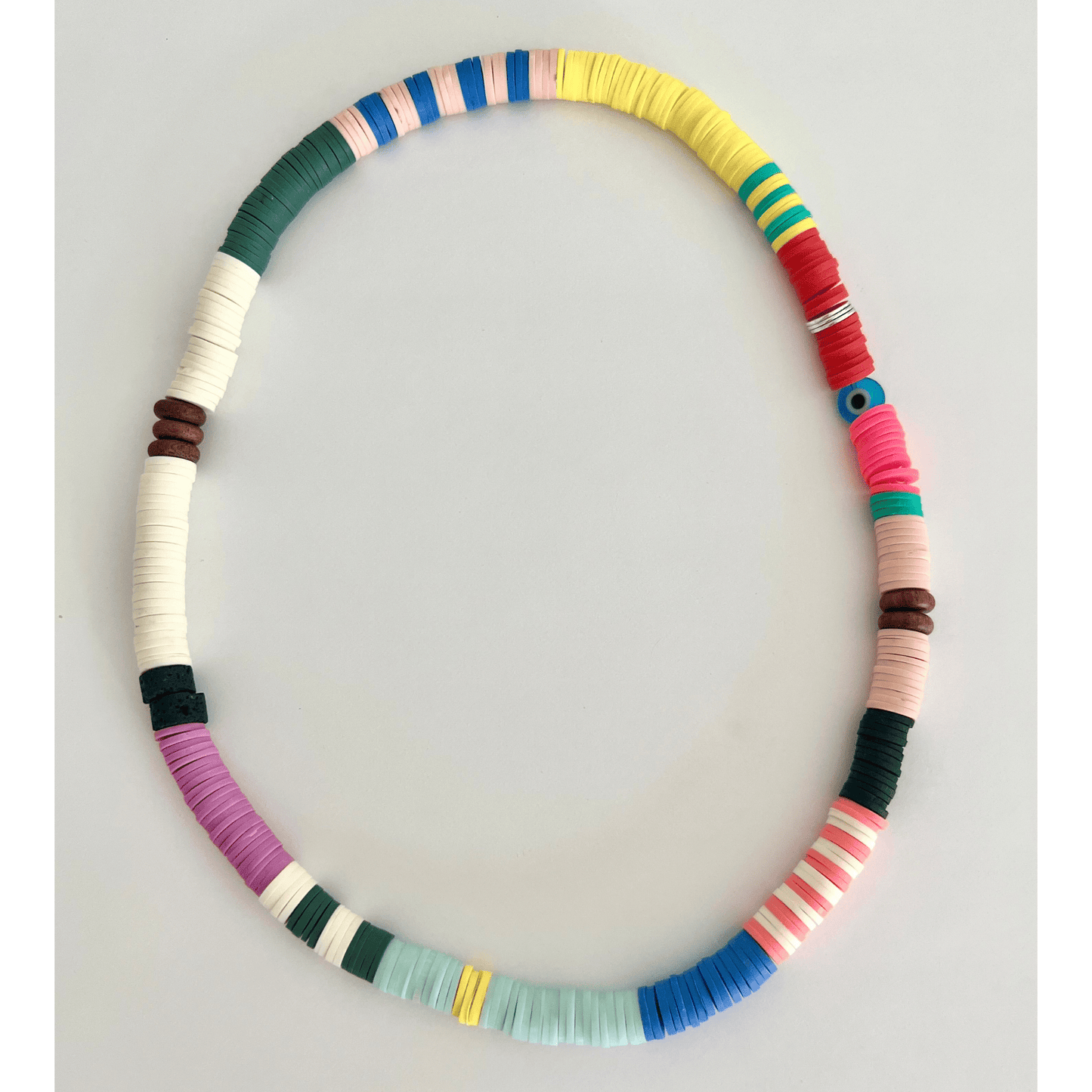 Stretch disc necklace