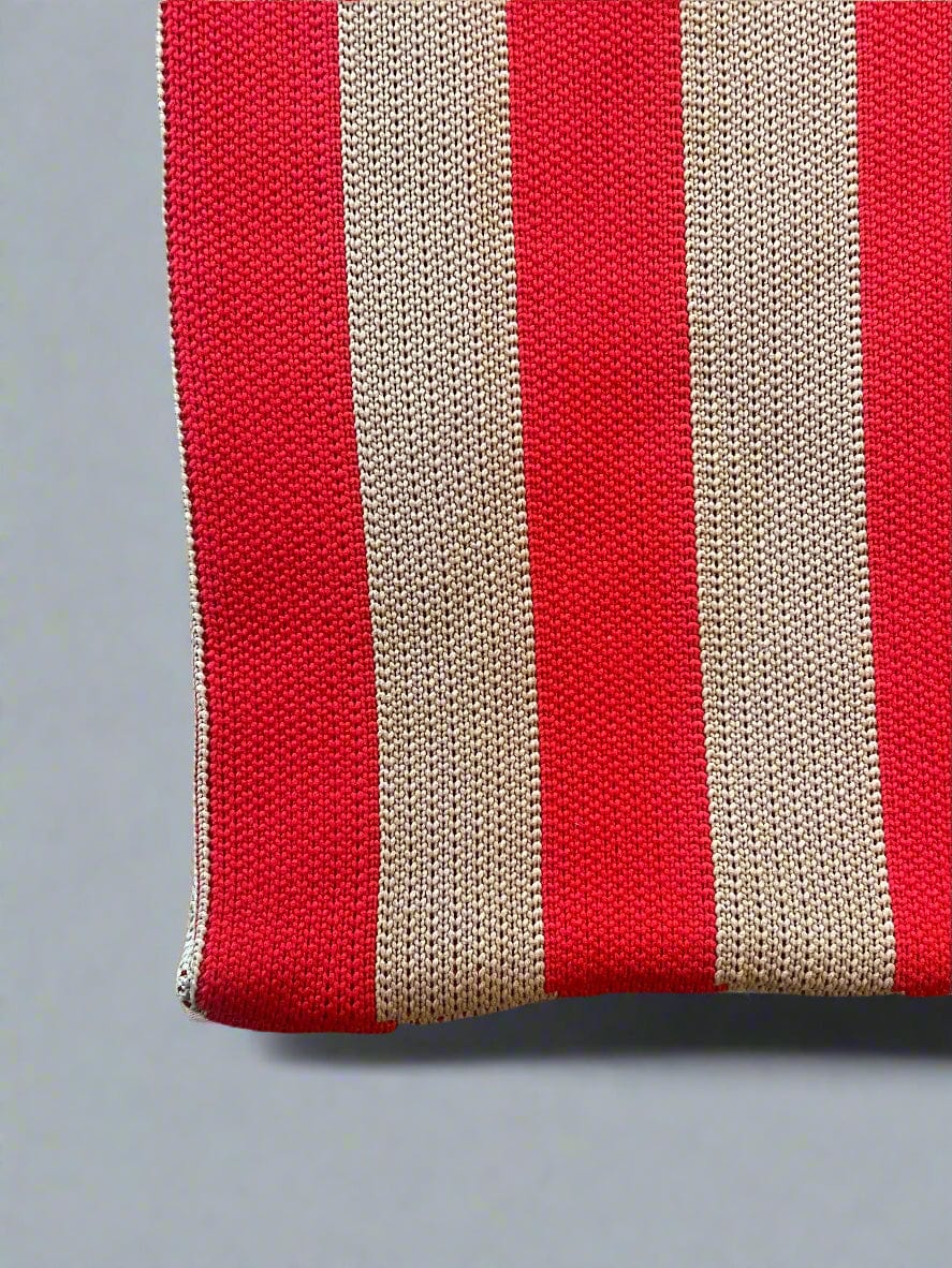 The Cabana bag - Red & Khaki stripe