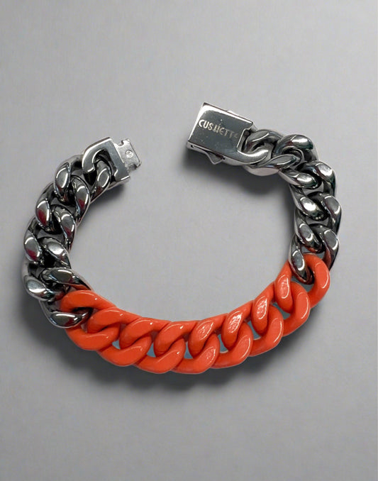 Jetty bracelet - Orange & Silver